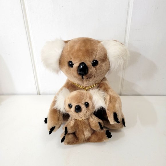 Vintage Mother and Baby Koala Bears Plush Stuffed Animals - Picture 1 of 7